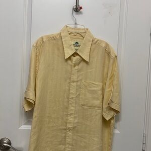 Light Yellow Casual Button Down Shirt